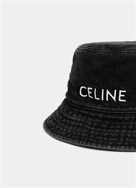 celine black bucket hat